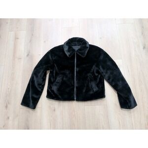 Lululemon Plush Fleece Oversized-Collar Jacket Black Size Small W3IBNS